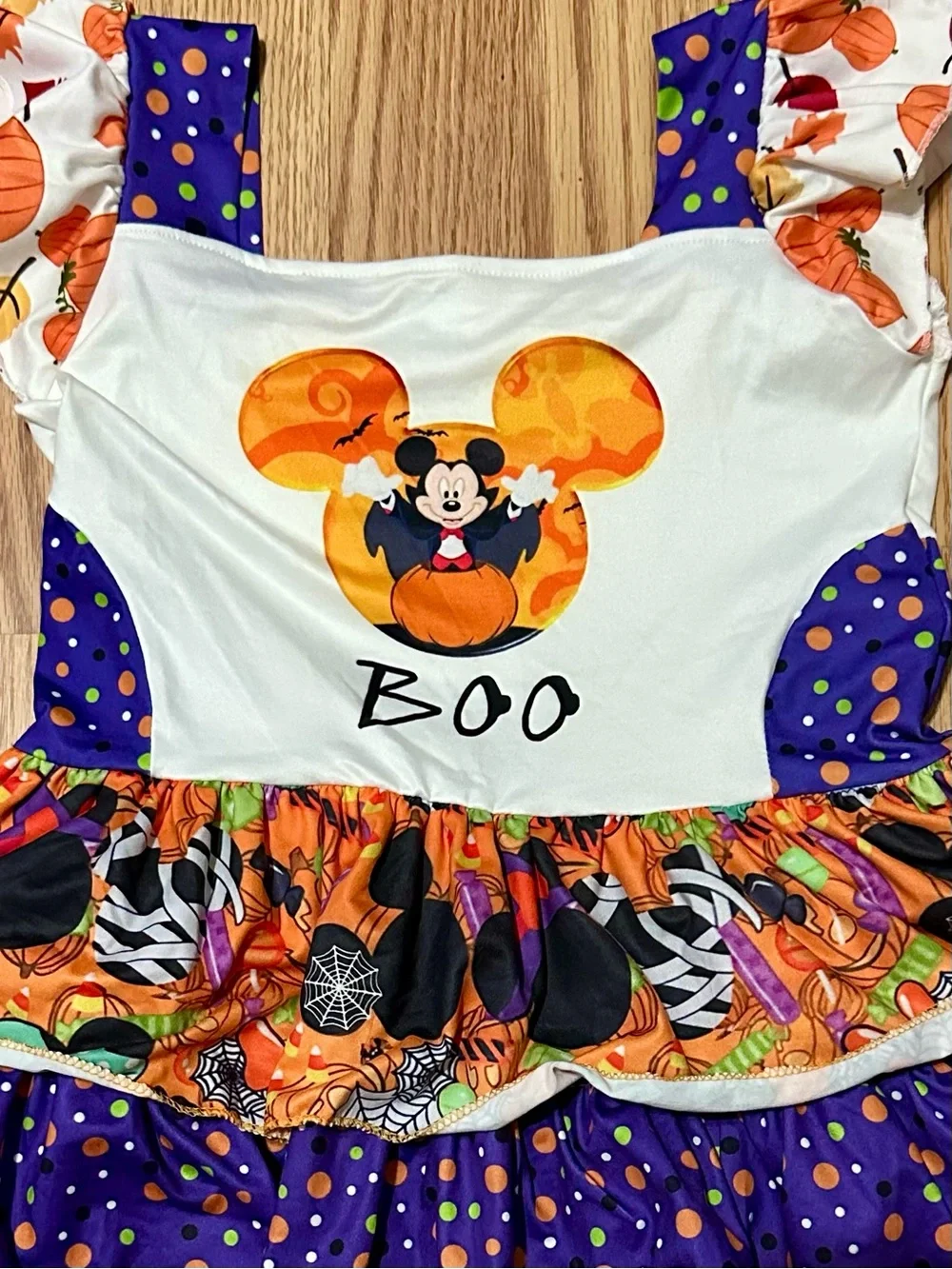 Halloween Mickey Boo Ruffle Dress